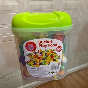 Happy After Tea Bucket Play Food 100 Pcs. Small Pcs